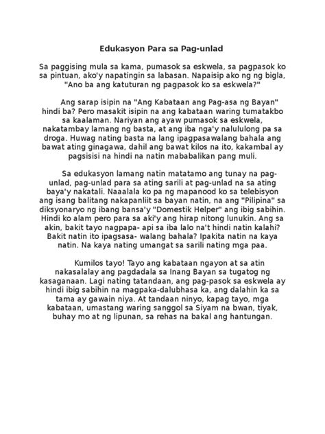 Maikling Kwento Tungkol sa Pag.